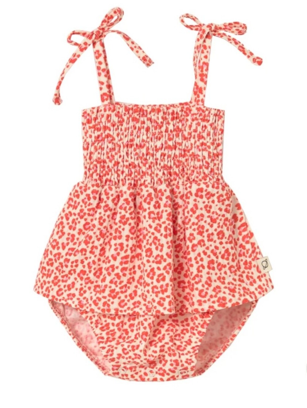 Cozmo Pink Orange Animal Print Baby Romper 18 mo
